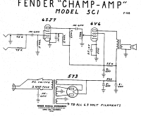 Fender Champ-5C1 - Schematic 